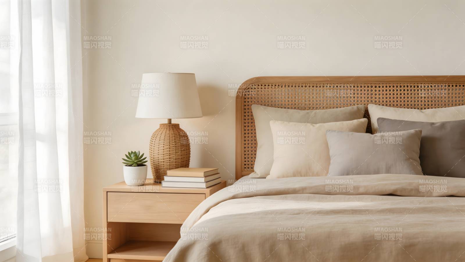 温馨卧室一角图片