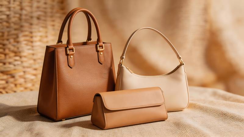 三款优雅皮包展示图片