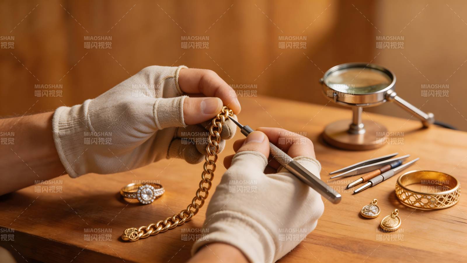 珠宝匠精修金链图片