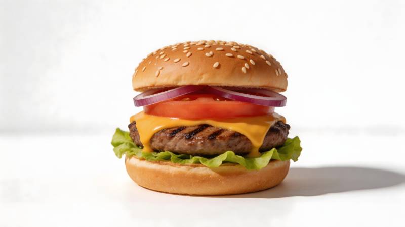 美味芝士汉堡图片