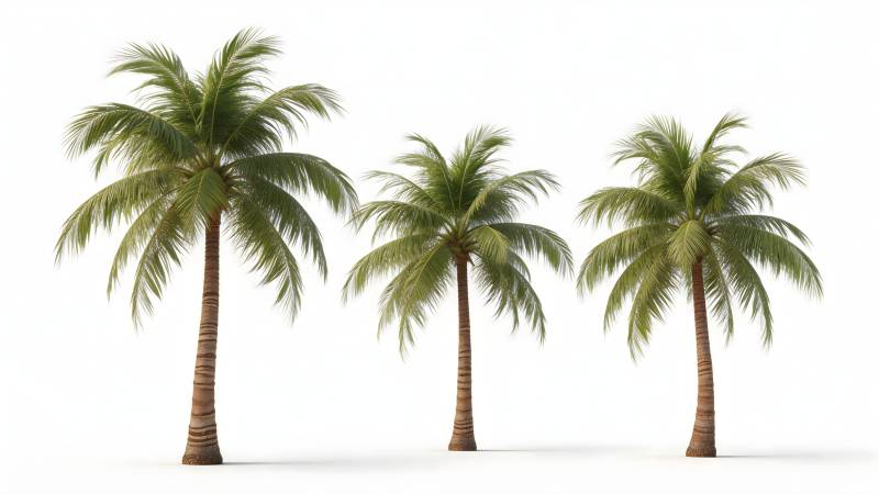 三棵椰子树图片