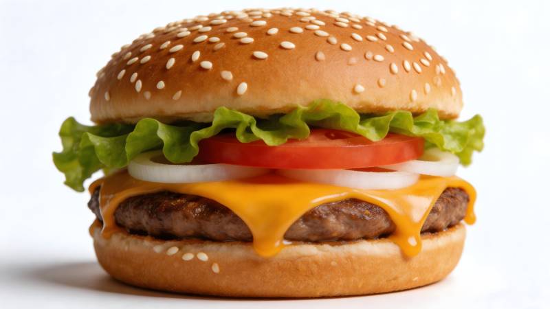 美味芝士汉堡图片