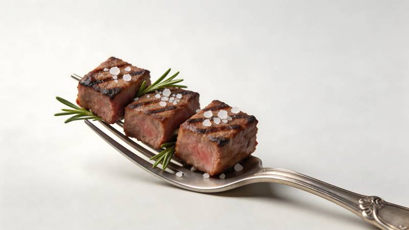 烤肉串配迷迭香图片