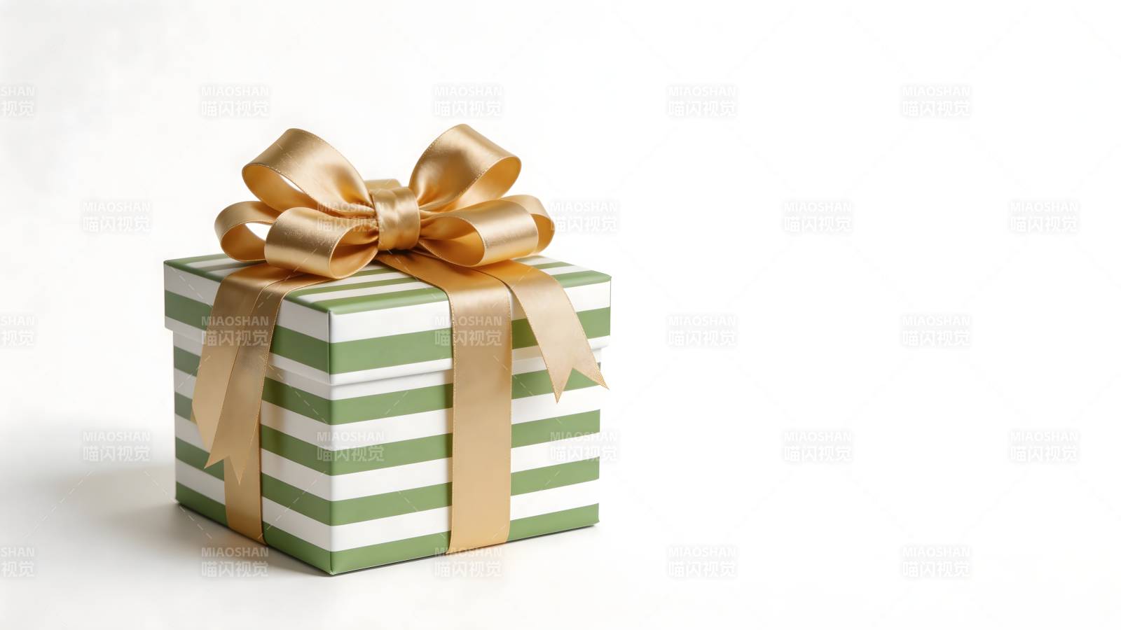 绿白条纹礼盒图片