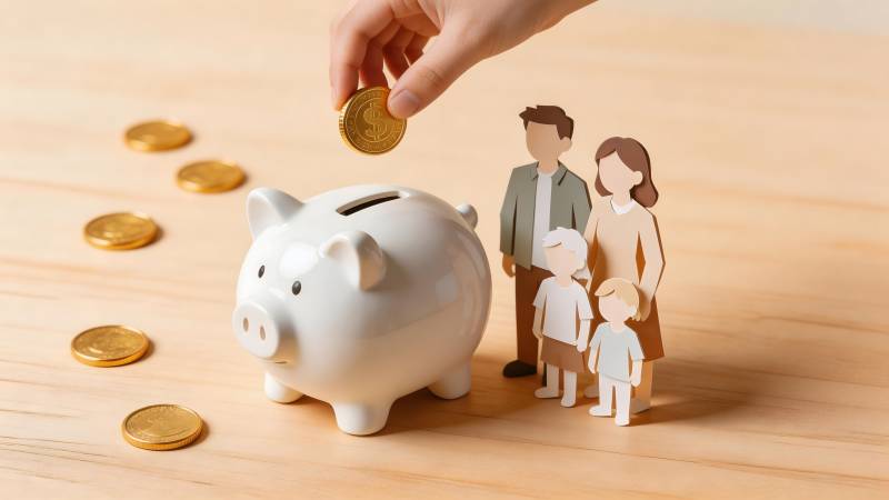 家庭理财存钱图片
