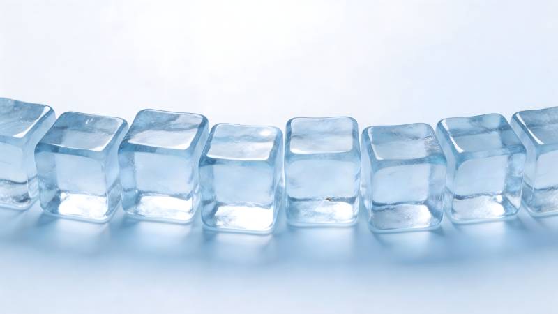 冰块排列成行图片