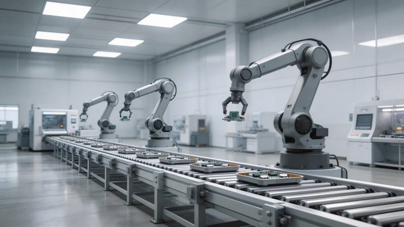 智能工厂生产线图片