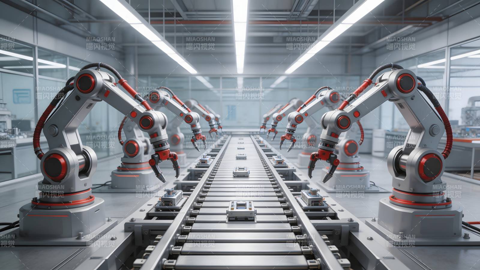 智能工厂机械臂图片