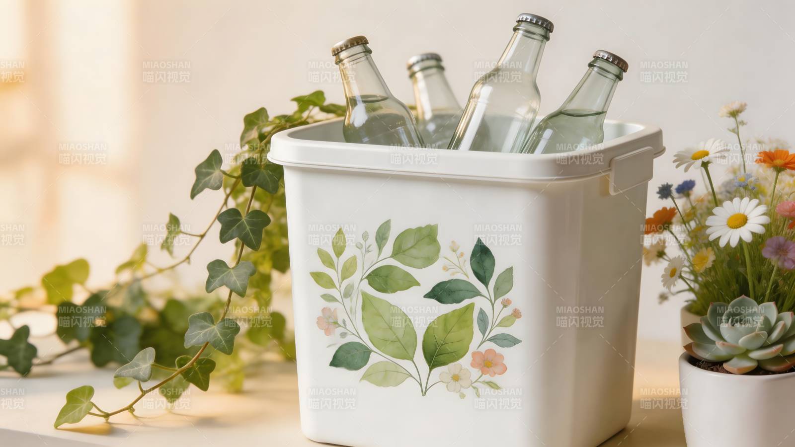 花叶冰桶装瓶图片