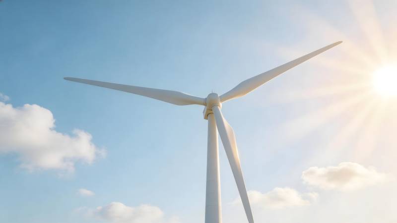 风车迎光转动图片