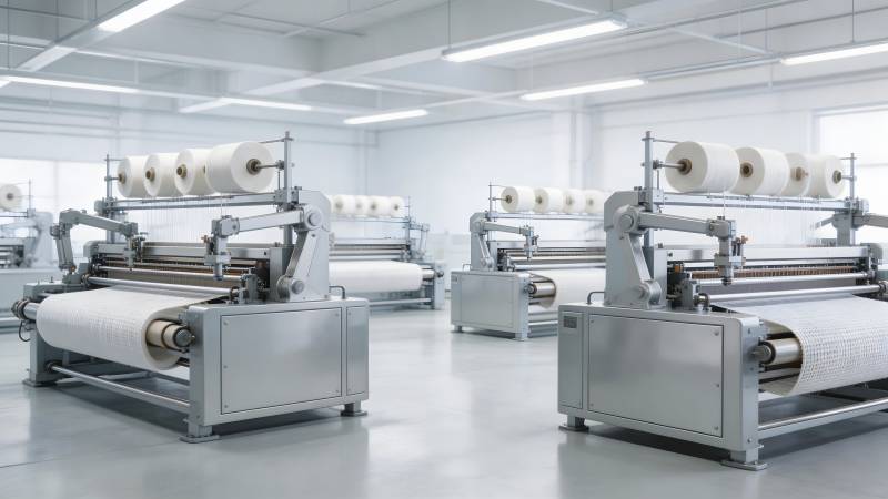 现代化纺织车间图片