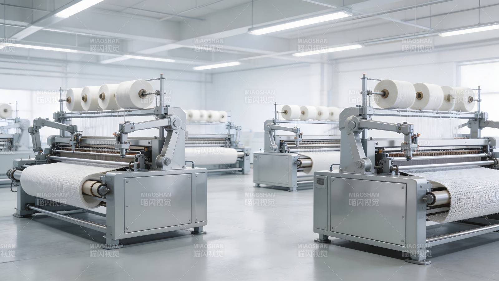 现代化纺织车间图片