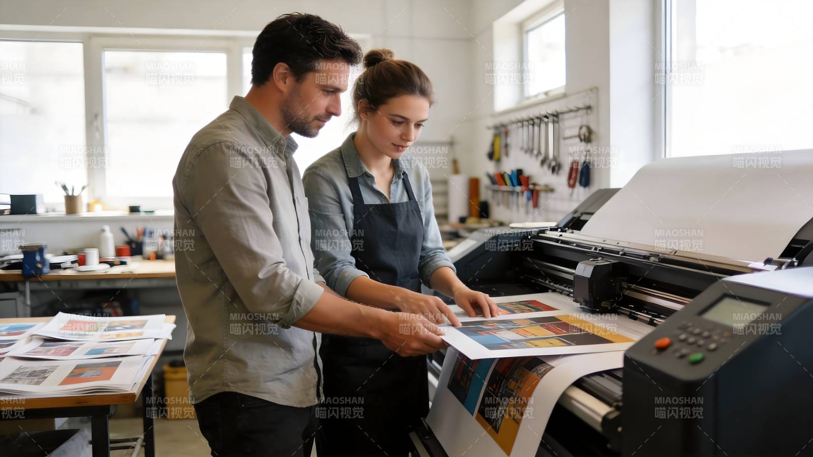 印刷车间协作场景图片