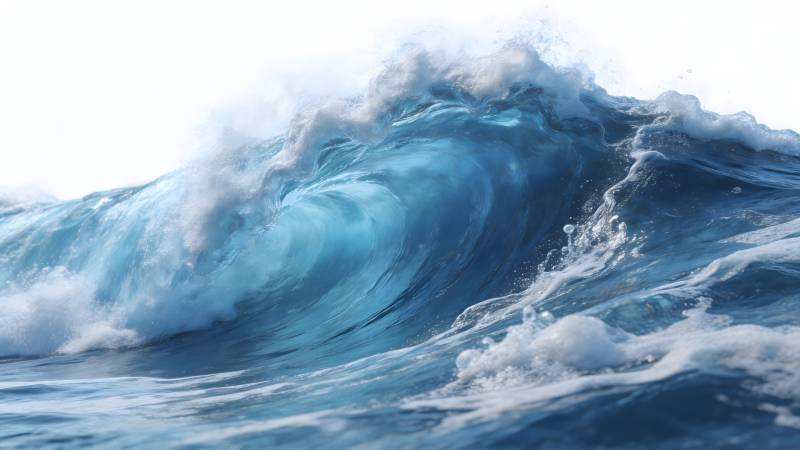 巨浪翻滚 蔚蓝壮阔图片