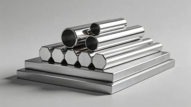 金属管材堆叠展示图片