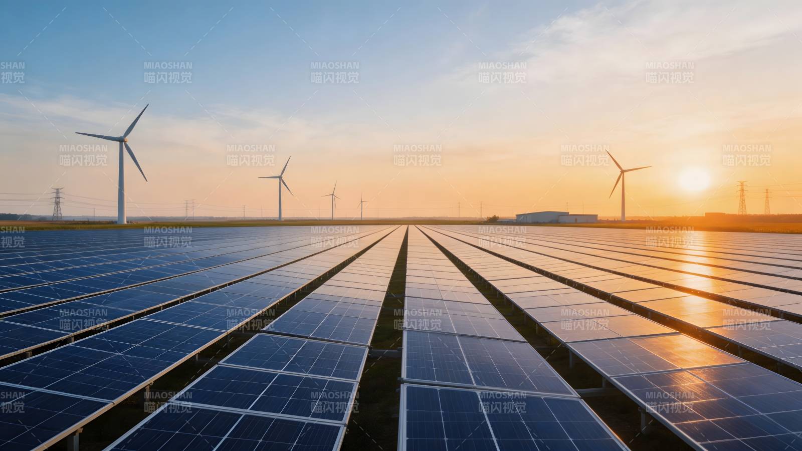 光伏风电共迎朝阳图片