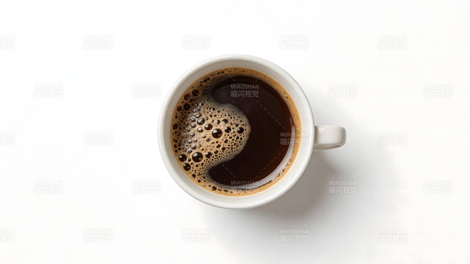 咖啡杯俯视图图片