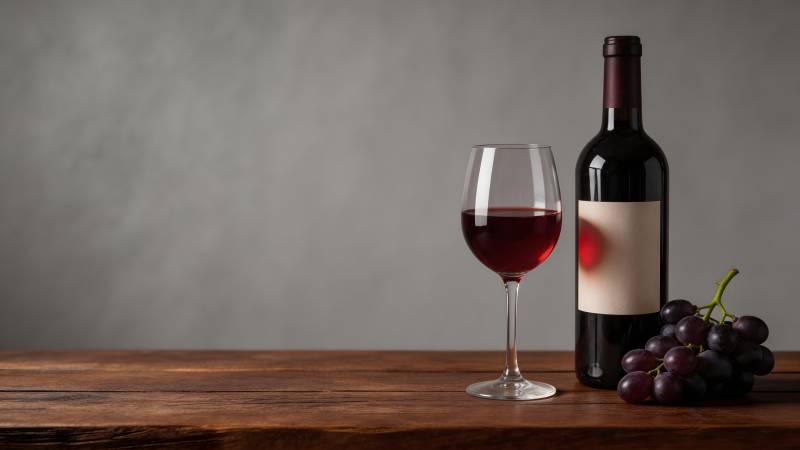 红酒与葡萄静物图片