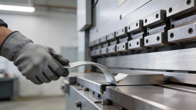 金属折弯作业中图片