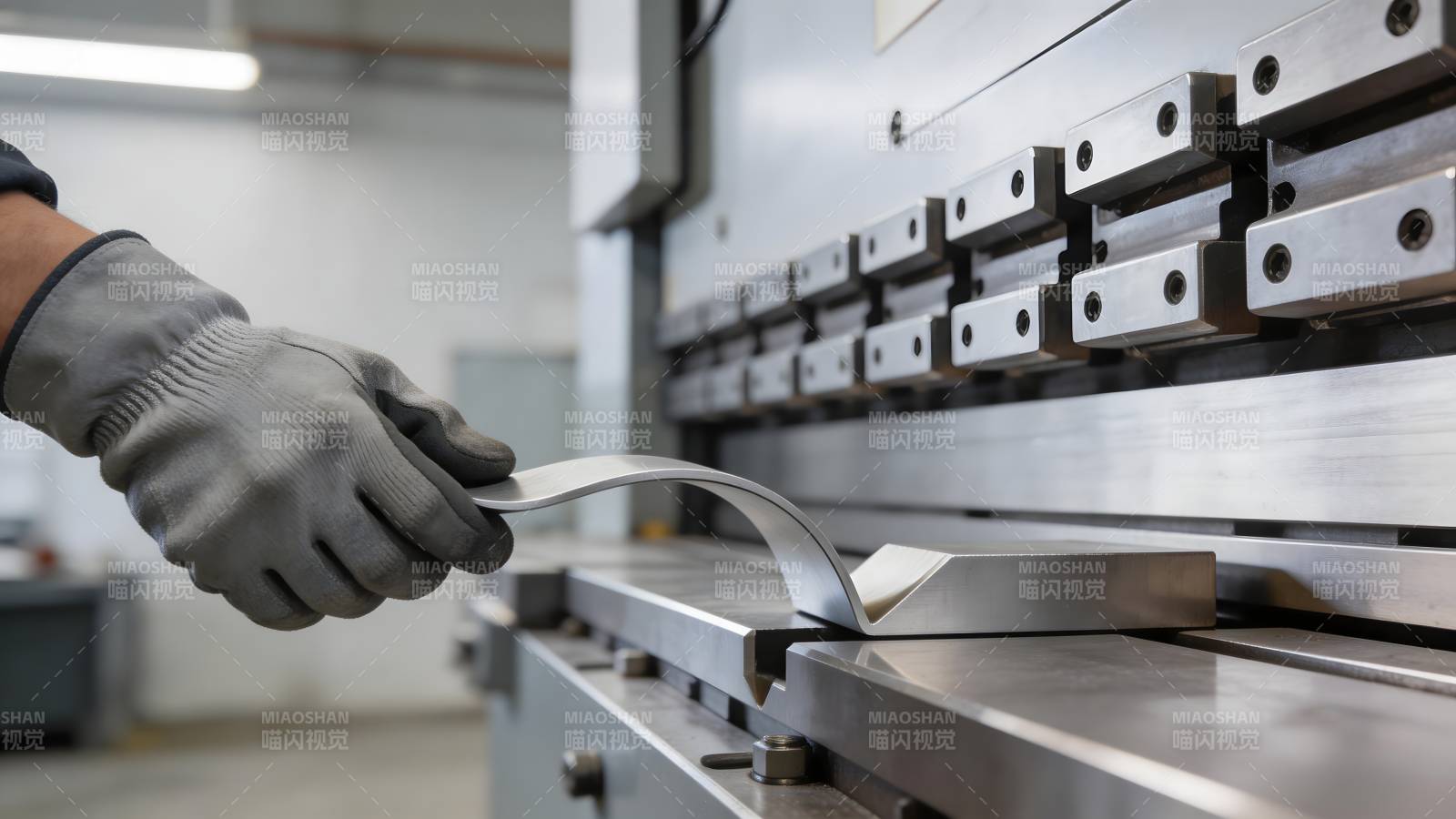 金属折弯作业中图片