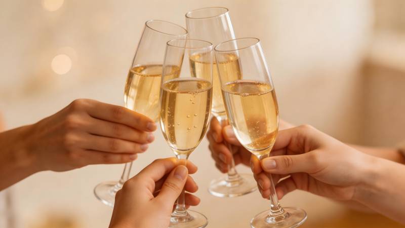 举杯共庆美好时光图片