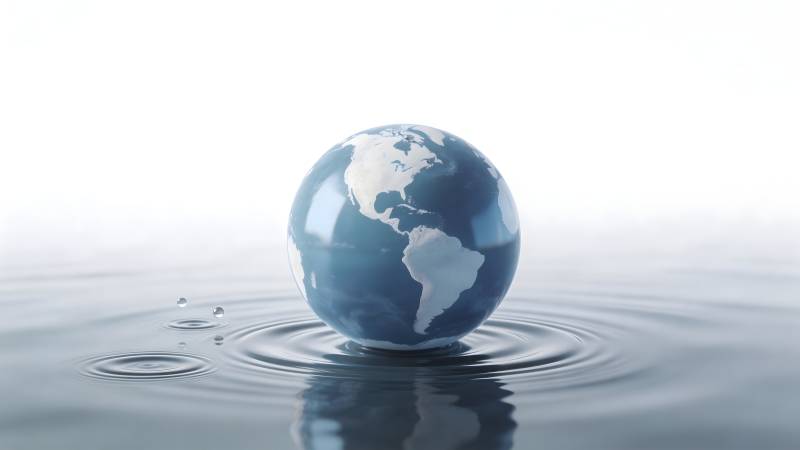 地球浮于水面图片