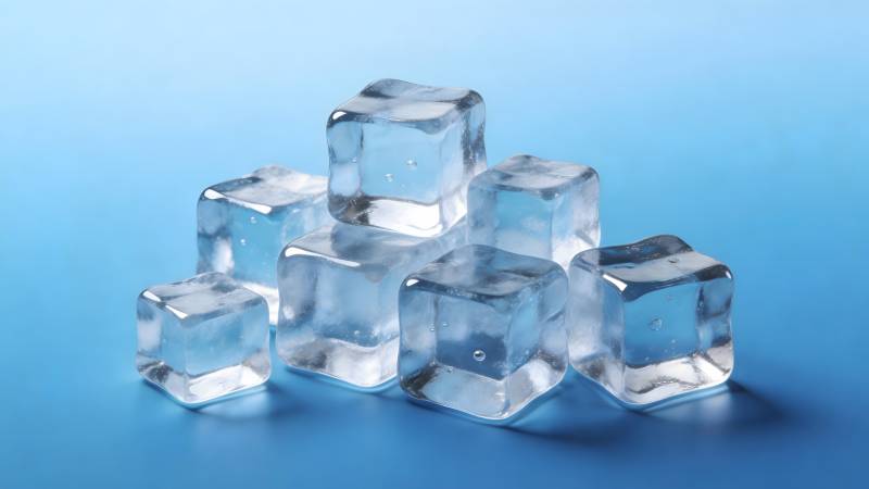 晶莹冰块堆叠图片