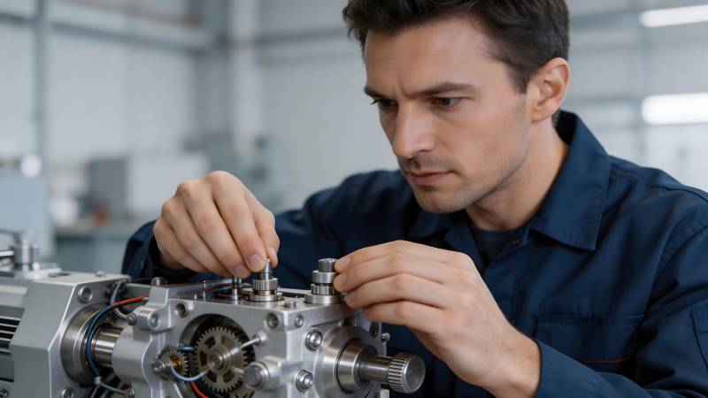 机械师专注维修引擎图片