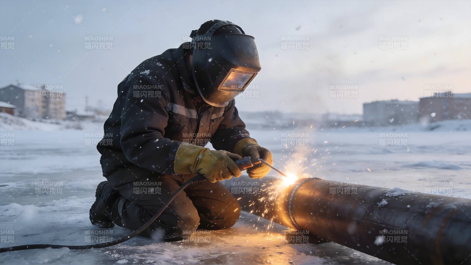 冰上焊接作业图片