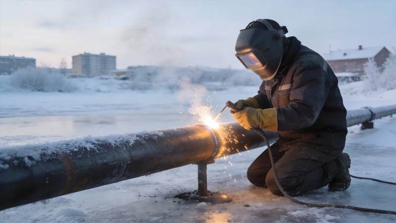 雪地焊接作业图片