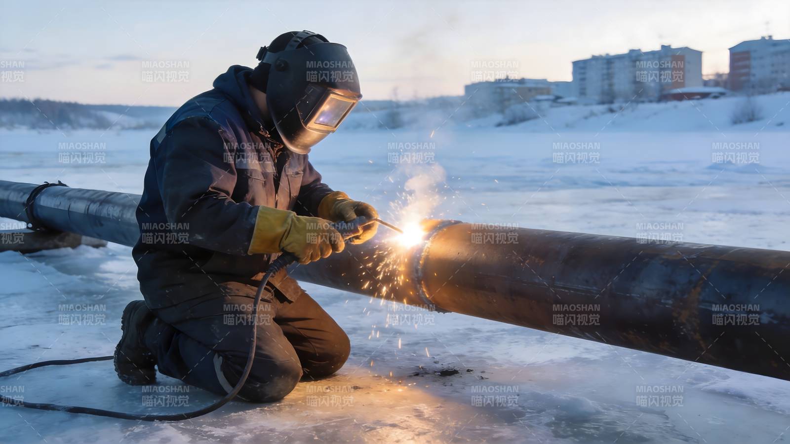 雪地焊接作业图片