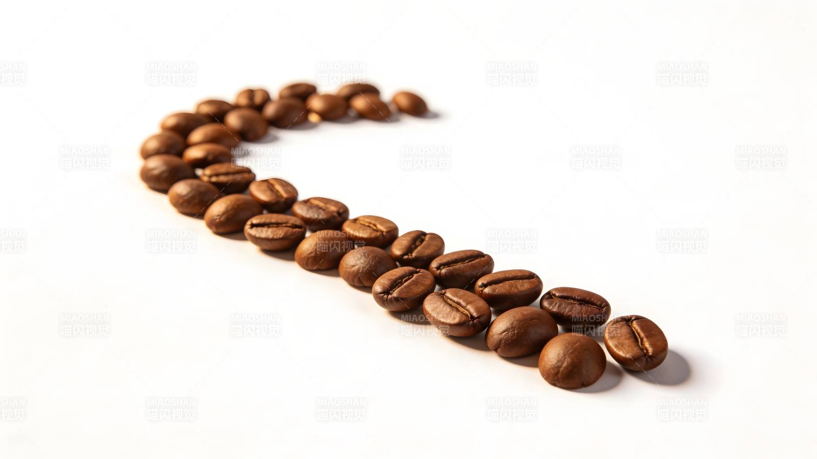 咖啡豆排列成问号图片