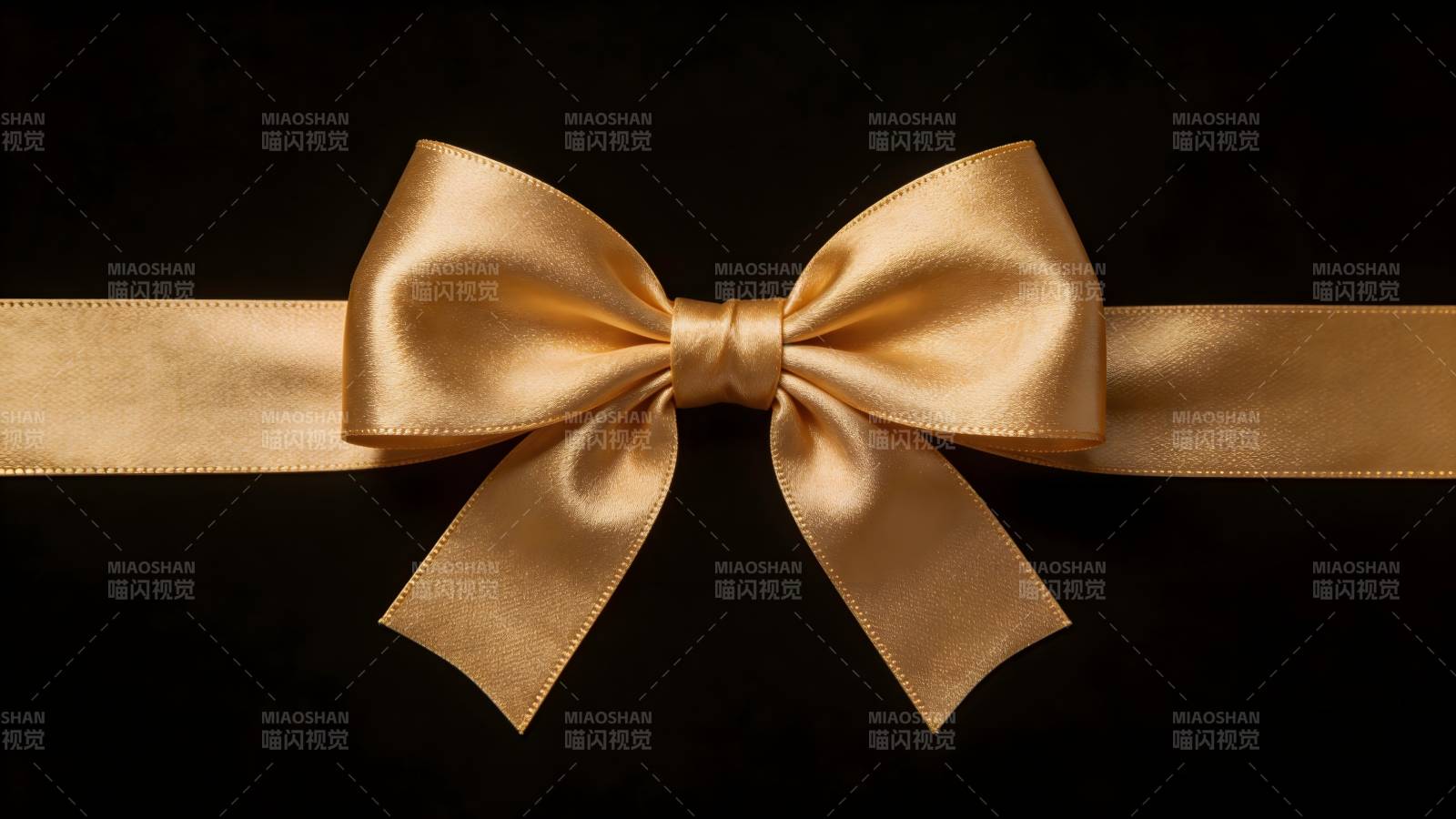 金色丝带蝴蝶结图片