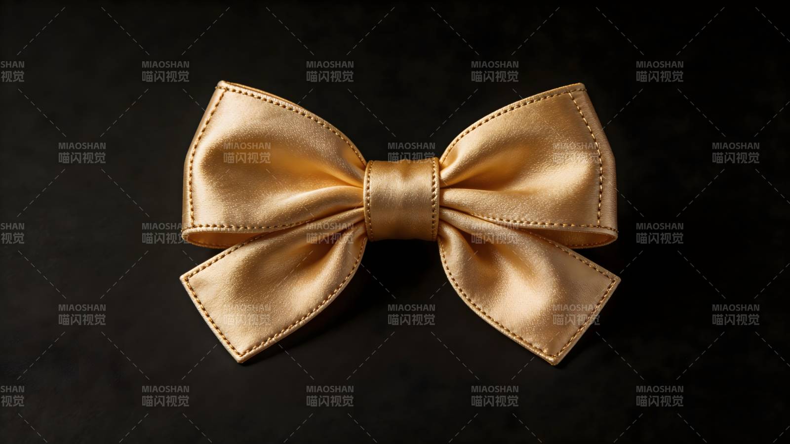 金色丝带蝴蝶结图片