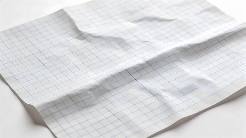 皱褶的方格纸图片