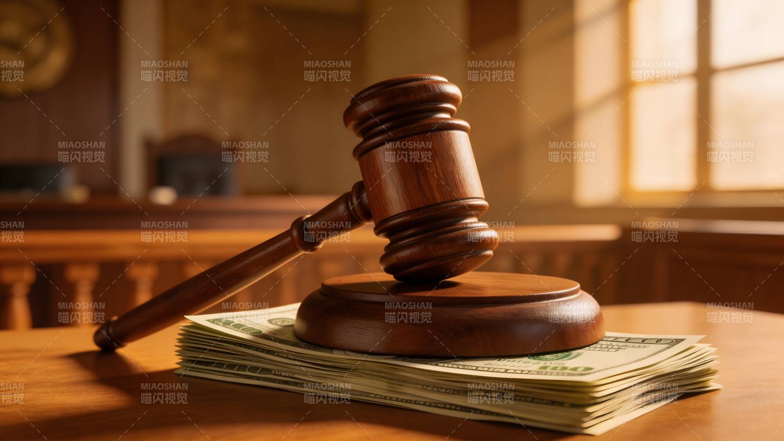 法槌与金钱图片