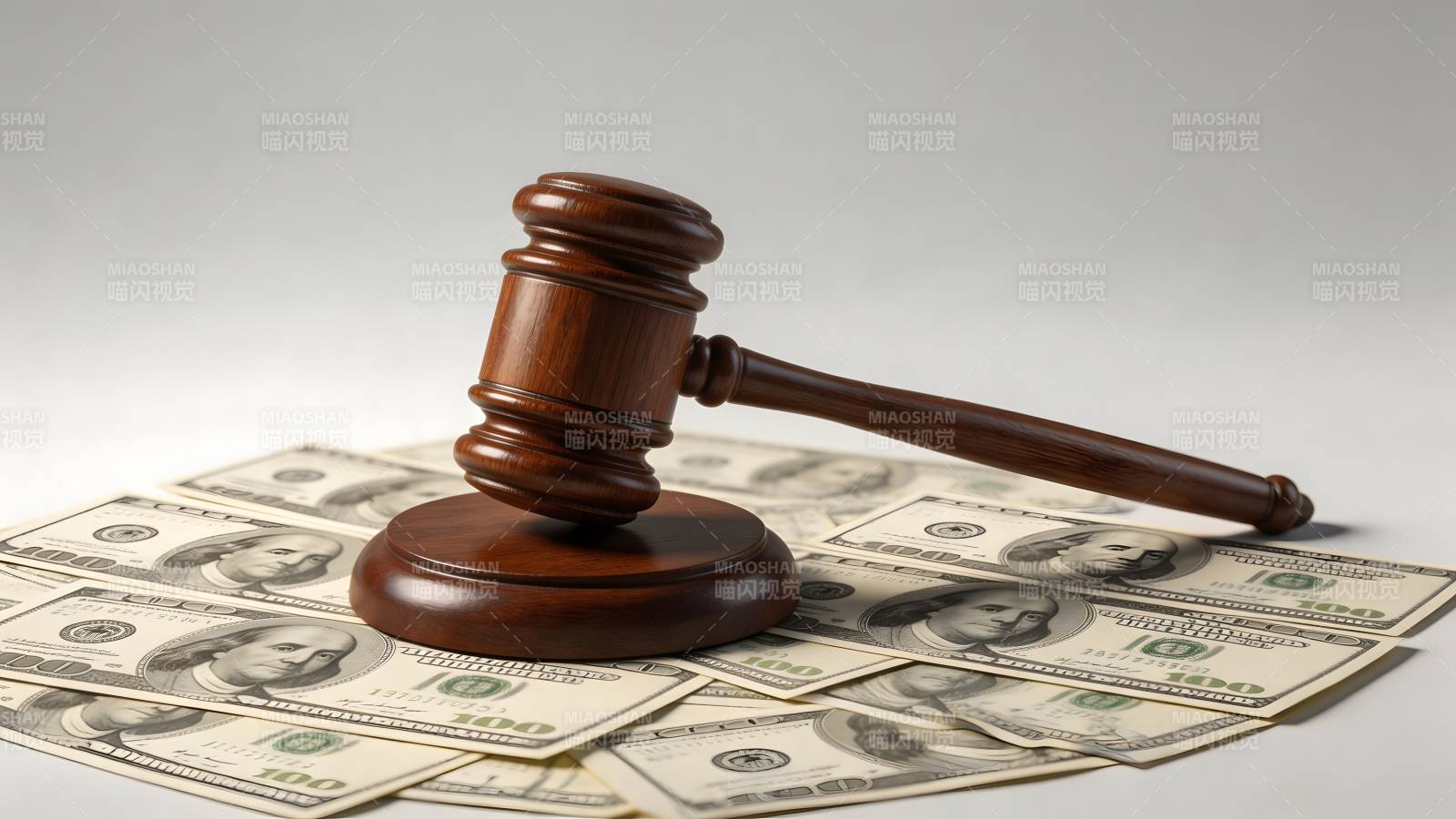 法槌与美元图片