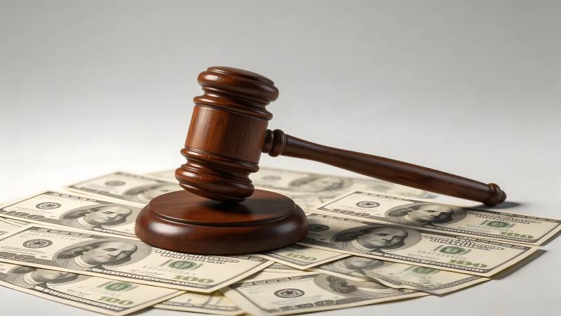 法槌与美元图片