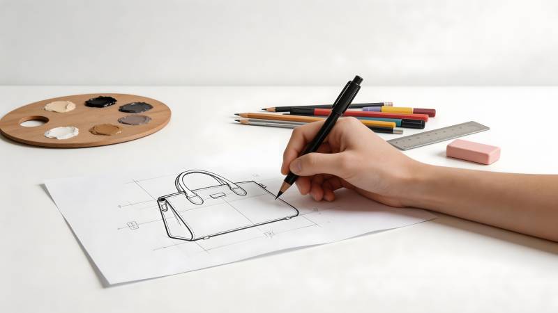 手绘包包设计图图片