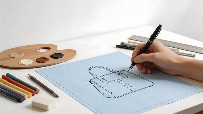 手绘包包设计图图片