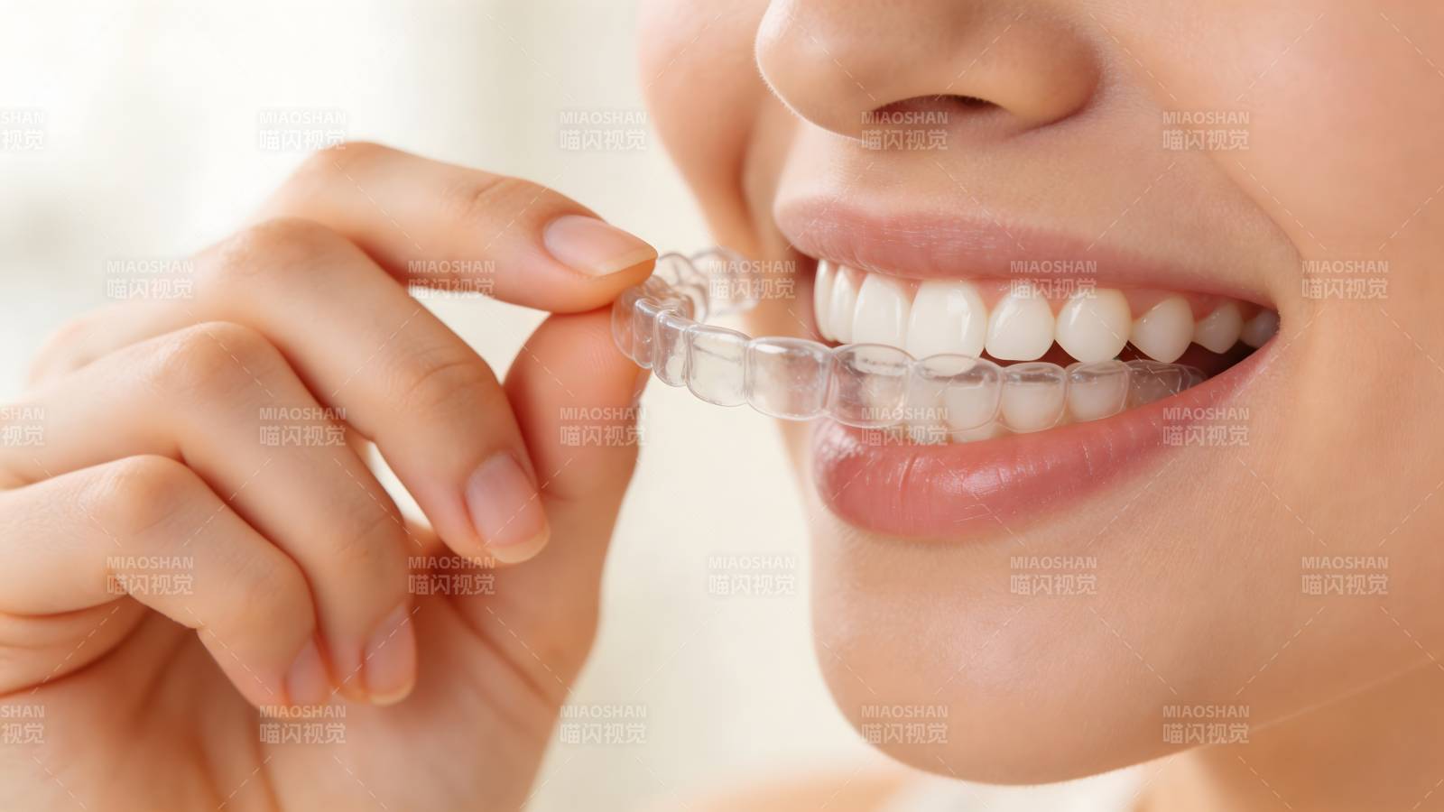 隐形牙套微笑美齿图片