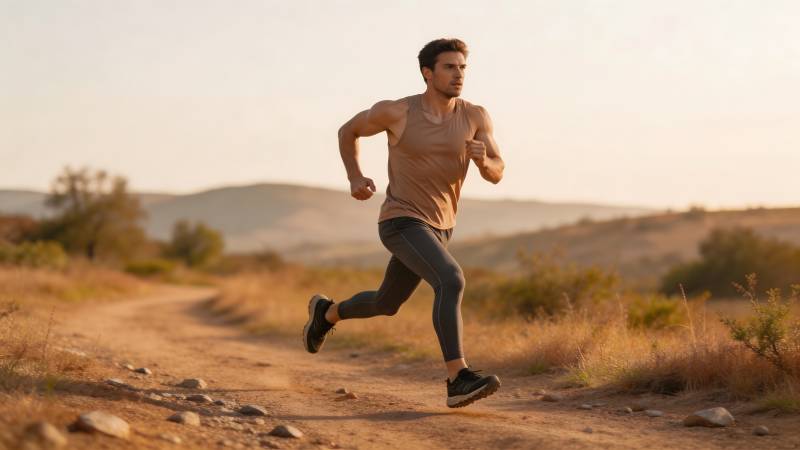 奔跑在荒野小径图片