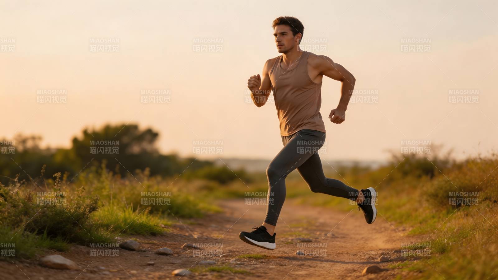 晨跑中的男子图片