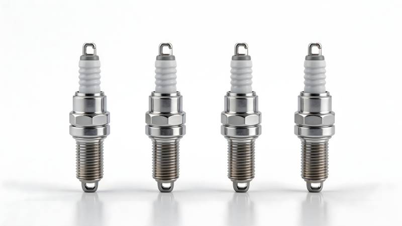 四支火花塞整齐排列图片