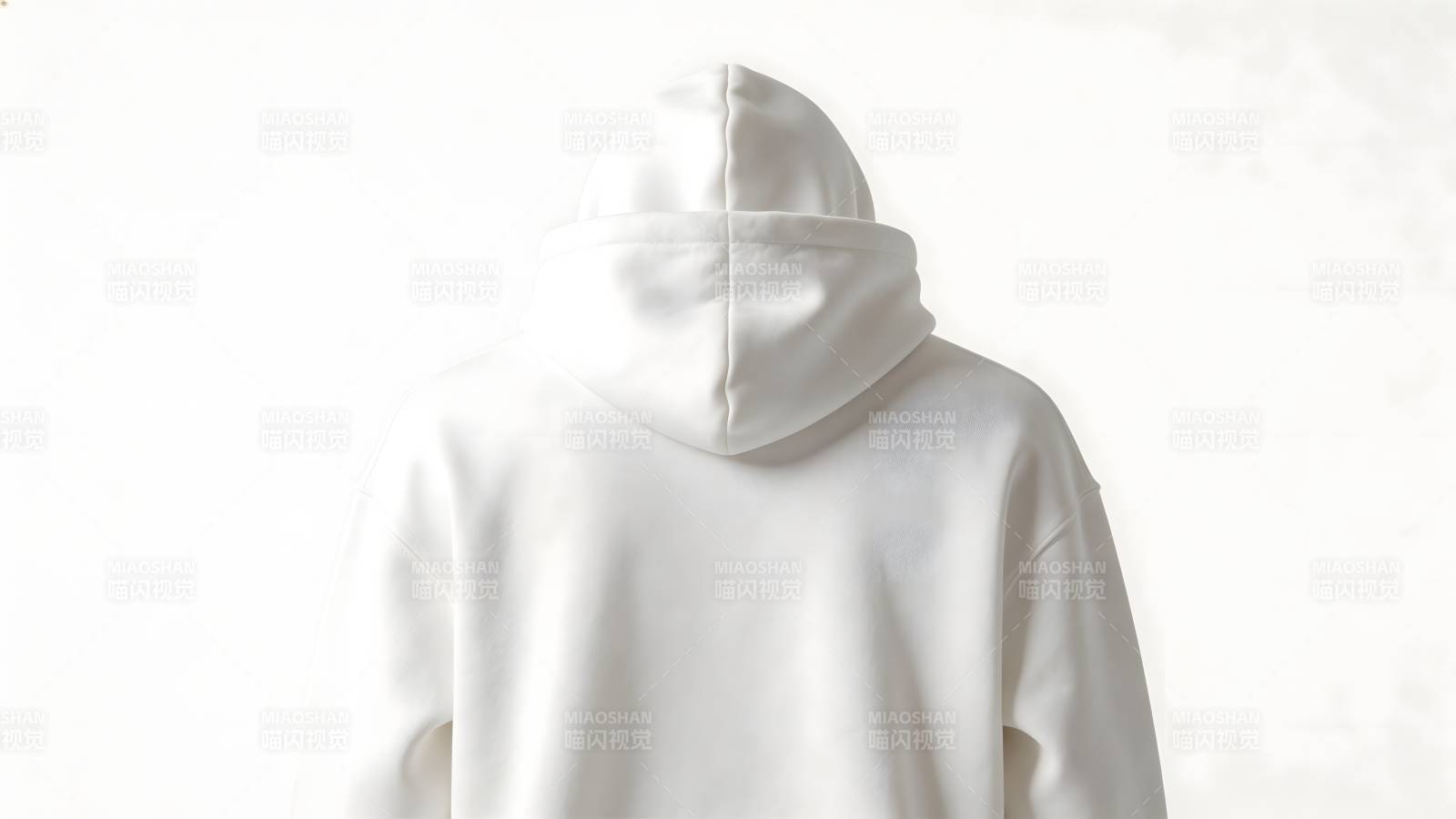 白色连帽衫背面图片