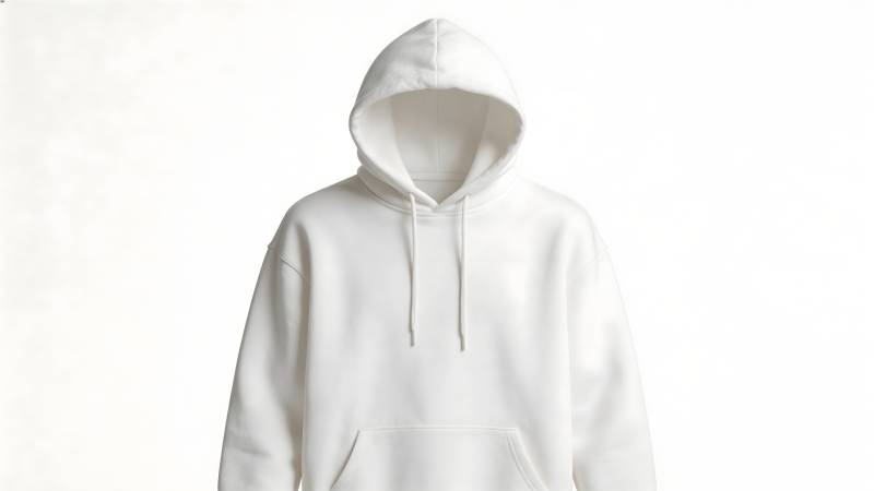 白色连帽卫衣图片