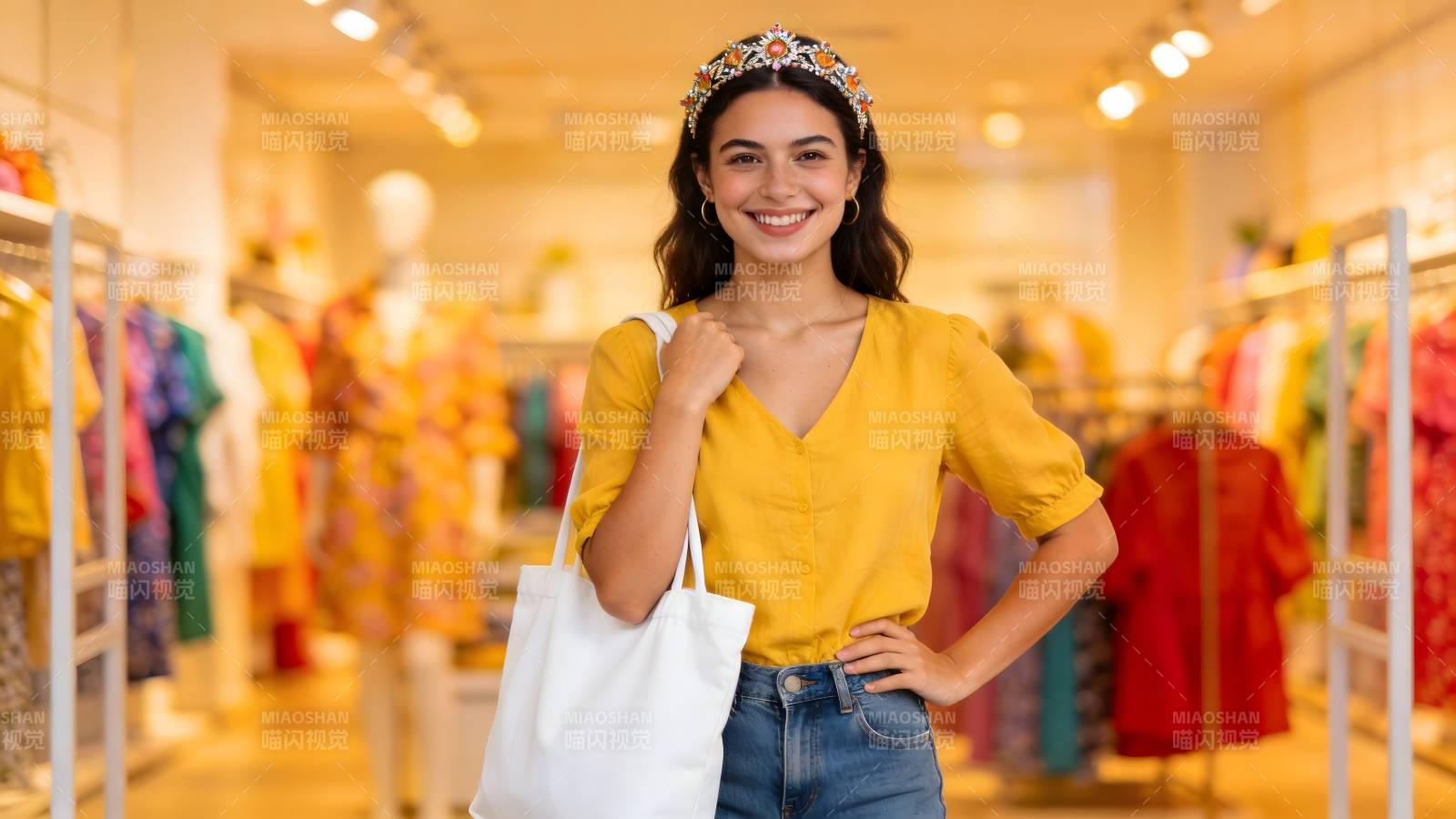 时尚购物美女图片