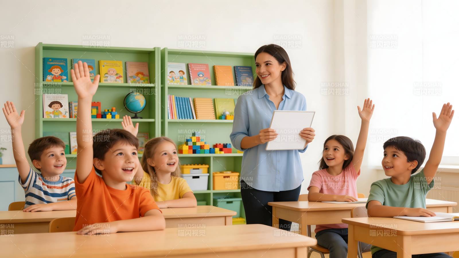 课堂举手问答图片