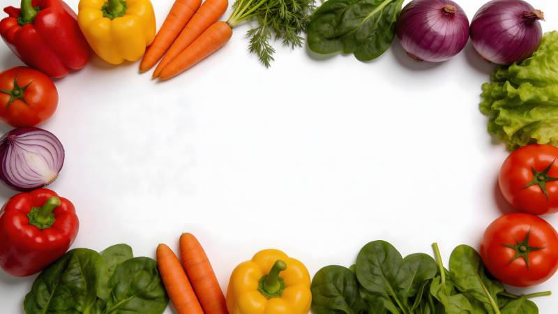 新鲜蔬菜环绕图图片