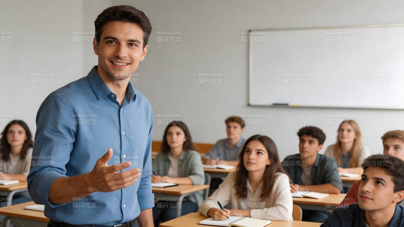 课堂上的微笑讲师图片